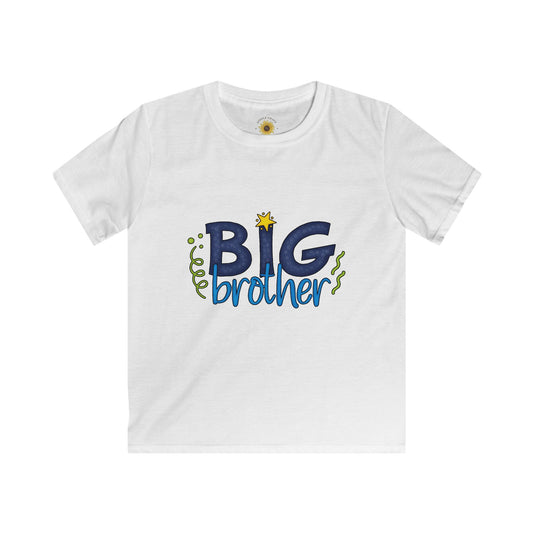 Big Brother Kids Tee β Blue Star Sibling Announcement Shirt