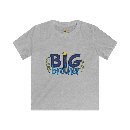 Big Brother Kids Tee β Blue Star Sibling Announcement Shirt