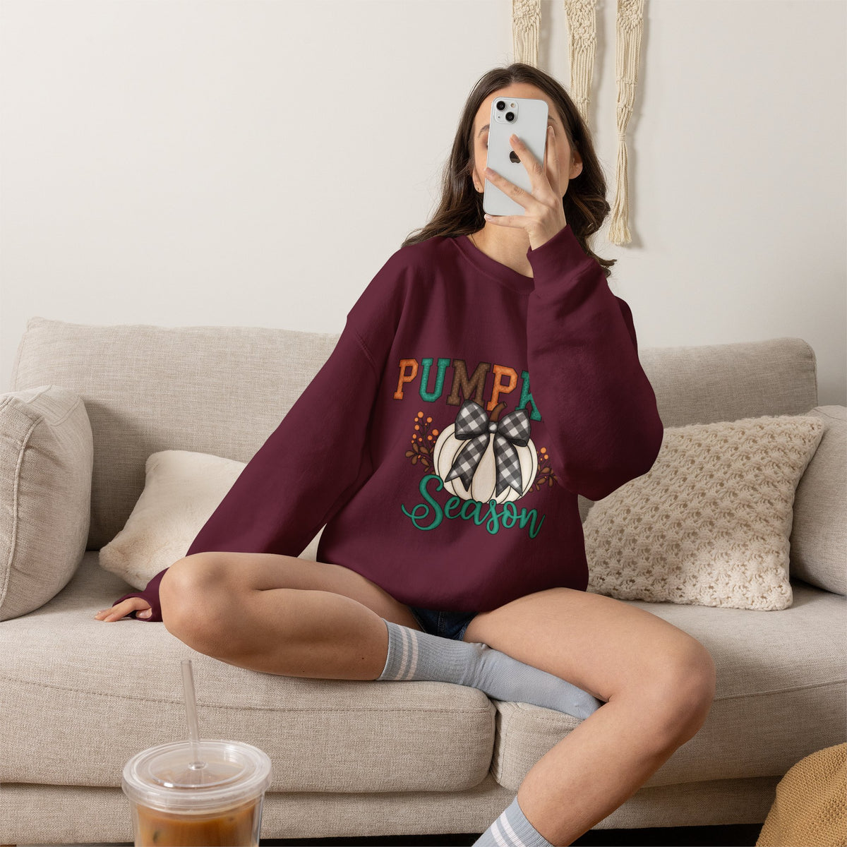 Pumpkin Season Fall Crewneck Sweatshirt