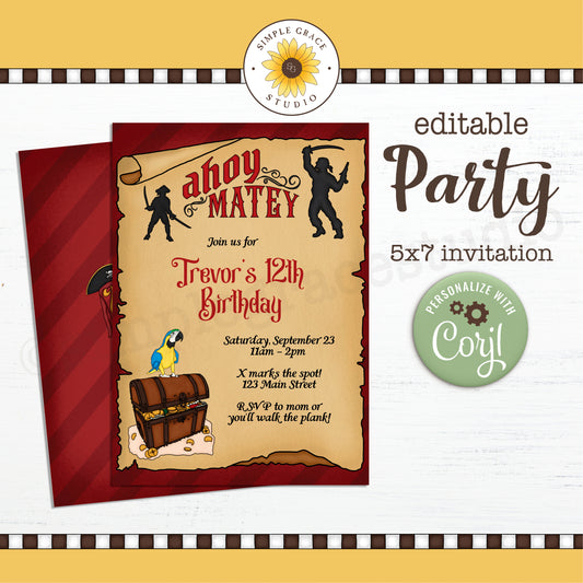 Pirate Party Invitation