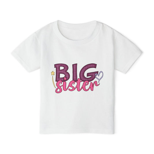 Big Sister Toddler T-Shirt β Cute Pink & Purple Sibling Announcement Tee