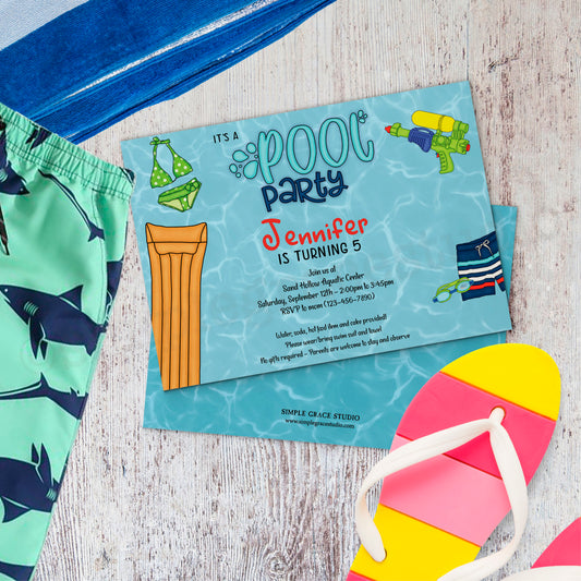 Pool Party Invitation