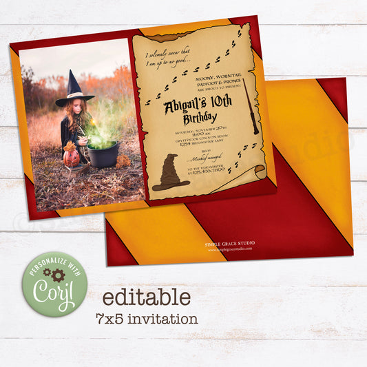 Wizardry Photo Invitation