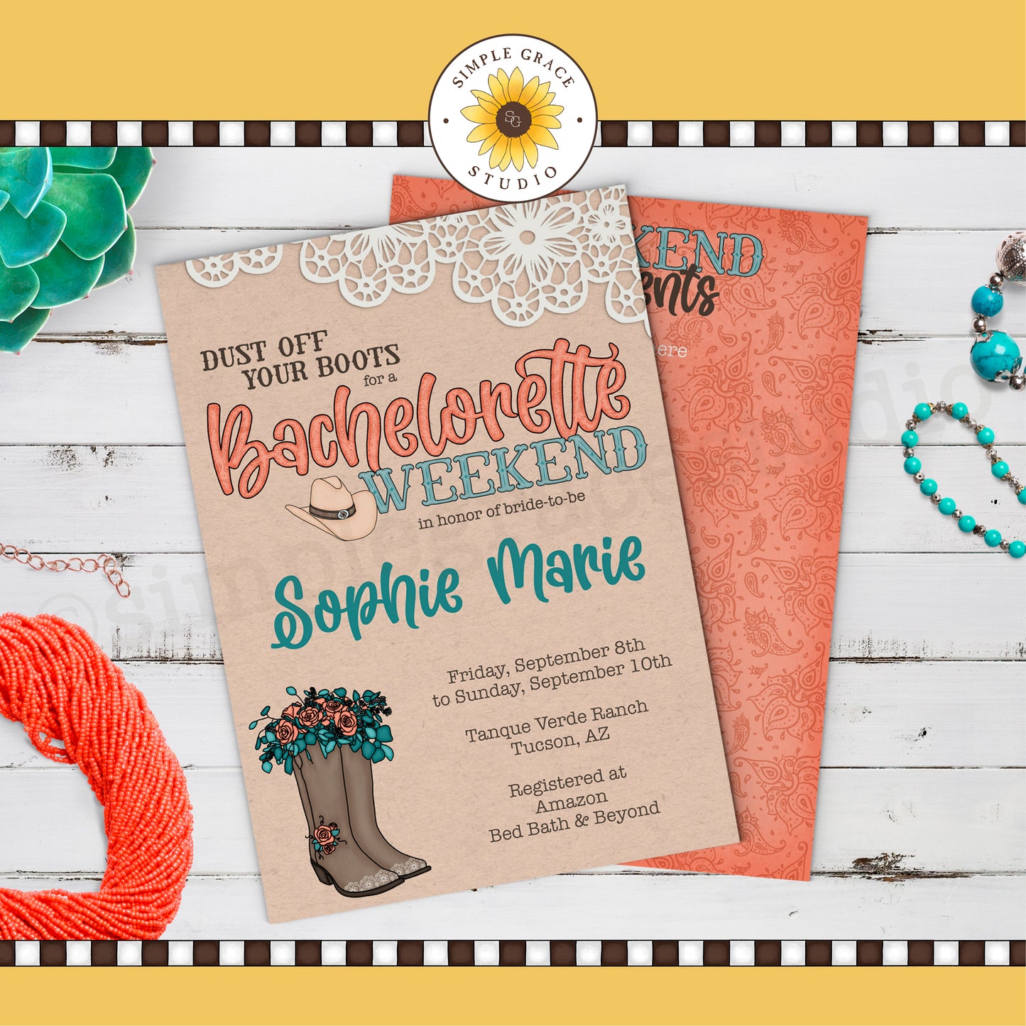 Western Bachelorette Party Invitation