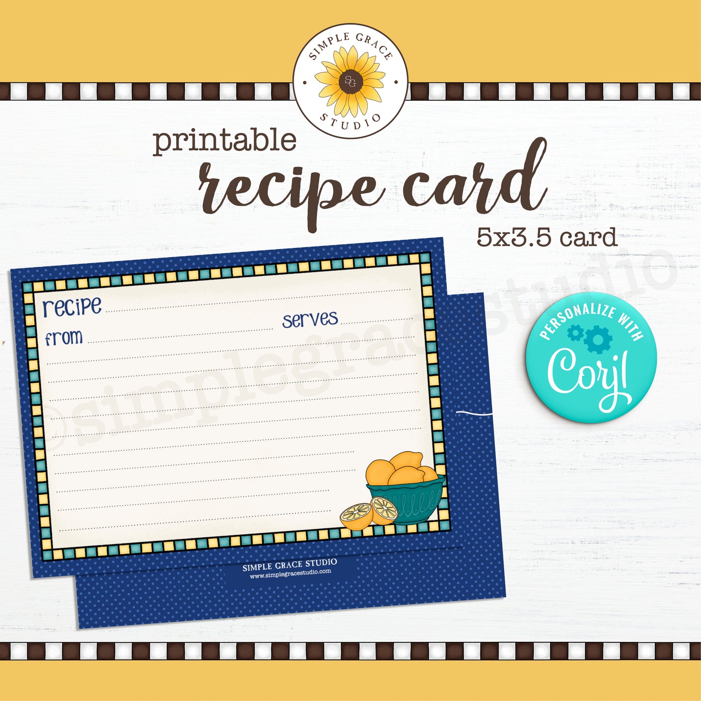 Lemon Recipe Card