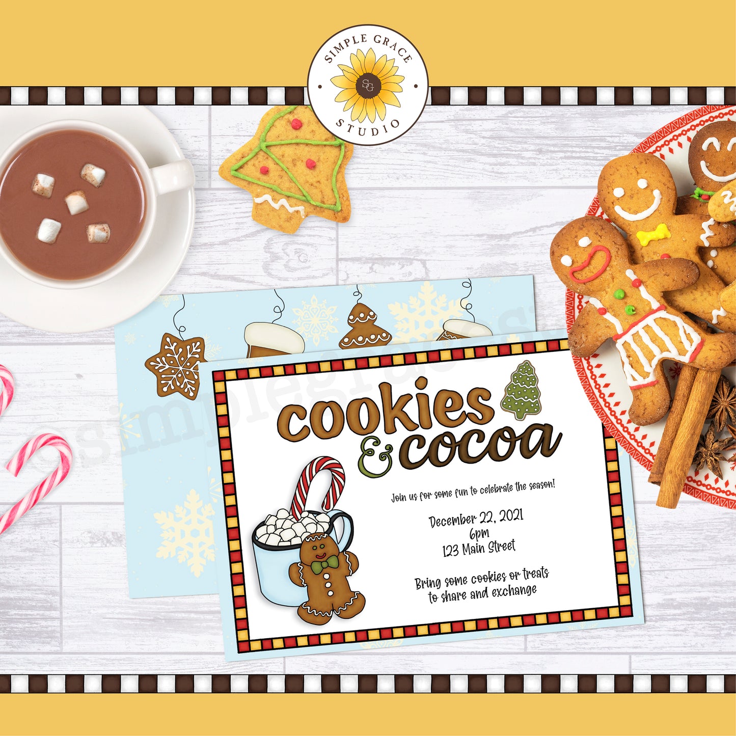 Christmas Cookie Party Invitation