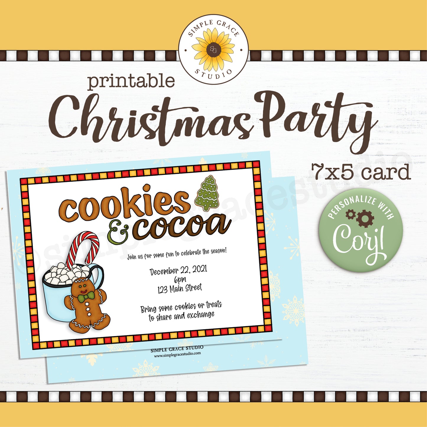 Christmas Cookie Party Invitation