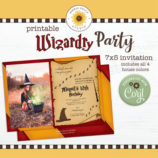 Wizardry Photo Invitation