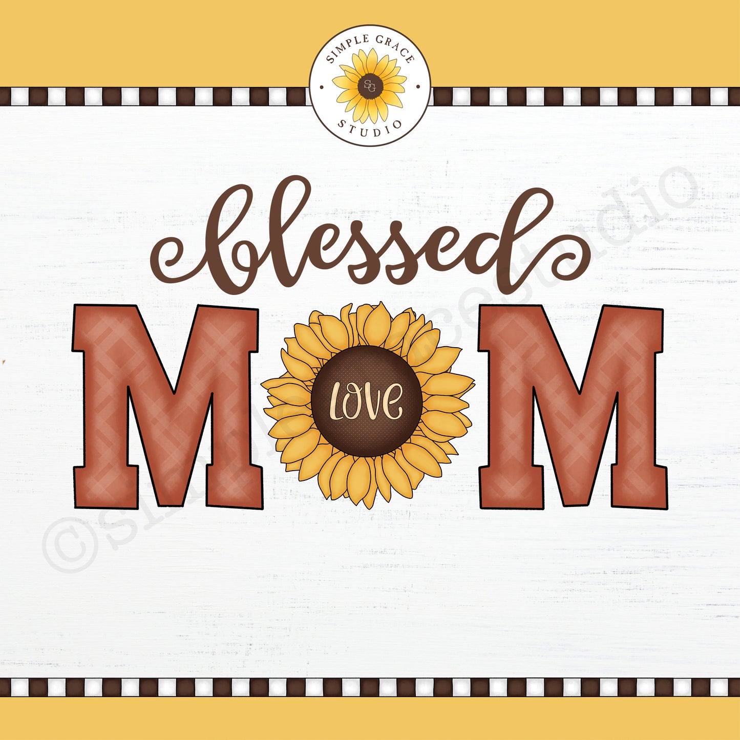 Blessed Mom Sublimation Clipart
