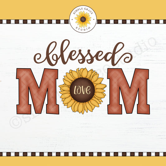 Blessed Mom Sublimation Clipart