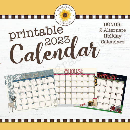2023 Printable Calendar