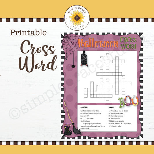 Halloween Crossword Puzzle