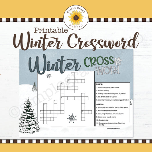 Winter Crossword Puzzle