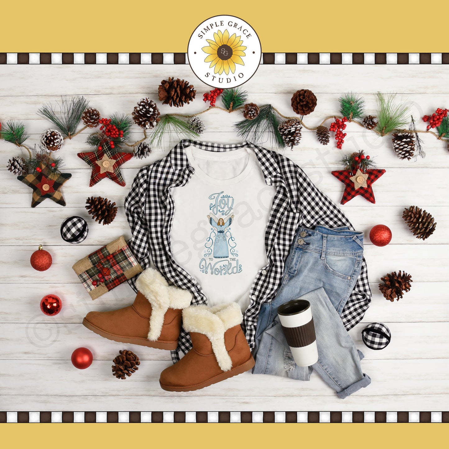 Joy to the Word Sublimation Clipart
