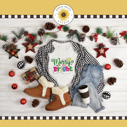 Merry & Bright - Christmas Clipart