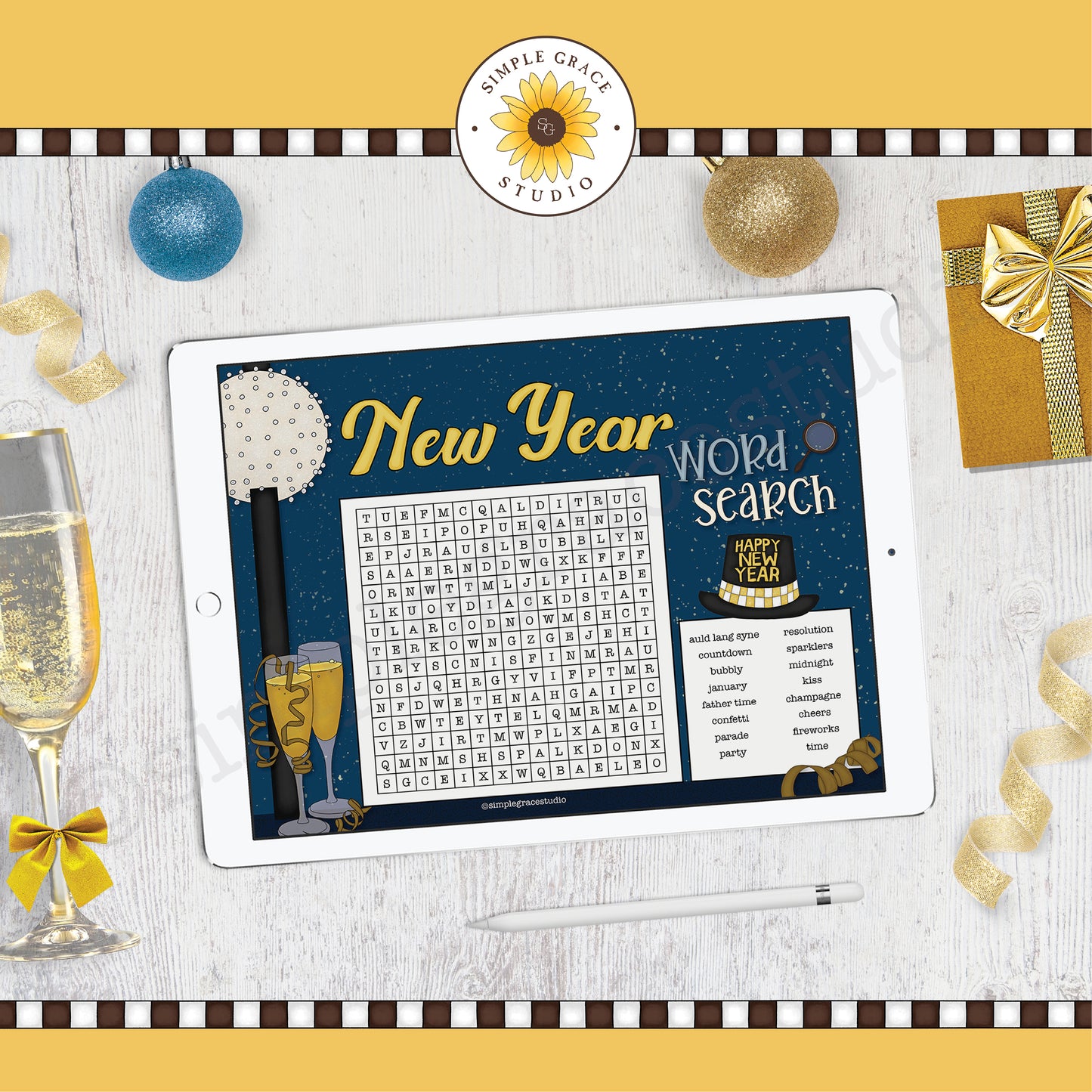 New Year Word Search