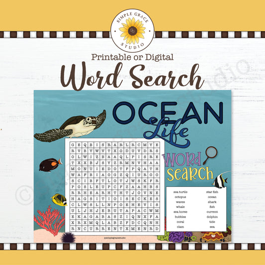 Ocean Life Word Search