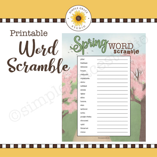 Spring Word Scramble