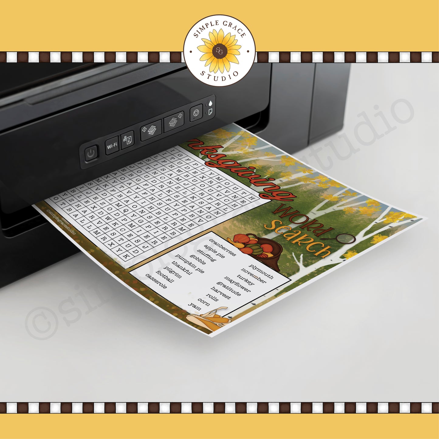 Thanksgiving Word Search