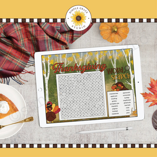 Thanksgiving Word Search