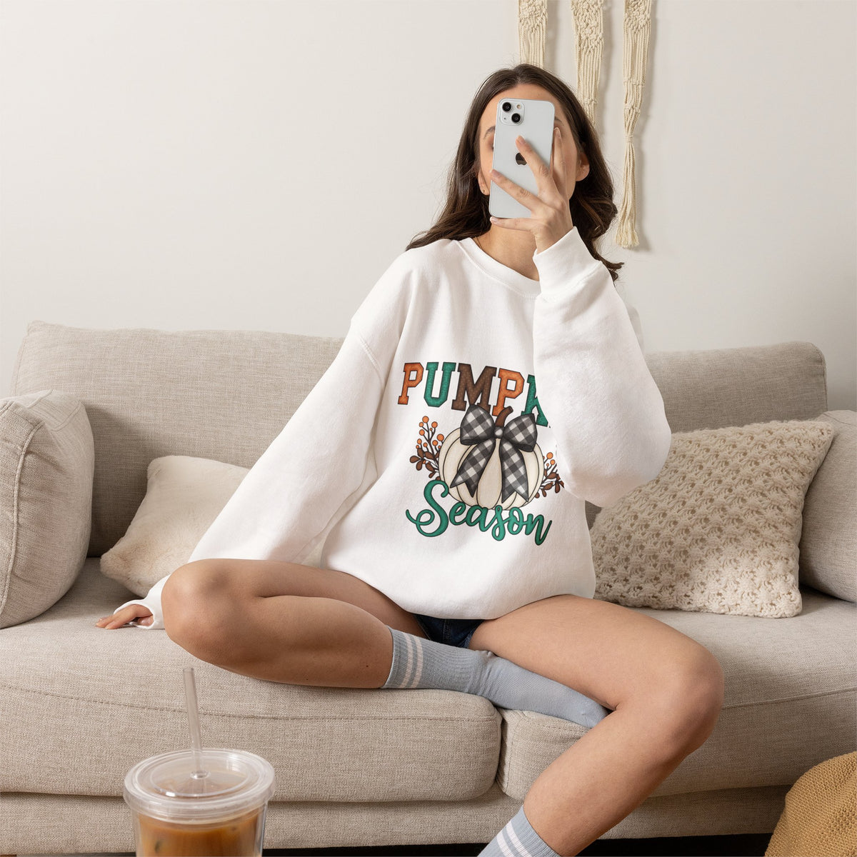 Pumpkin Season Fall Crewneck Sweatshirt
