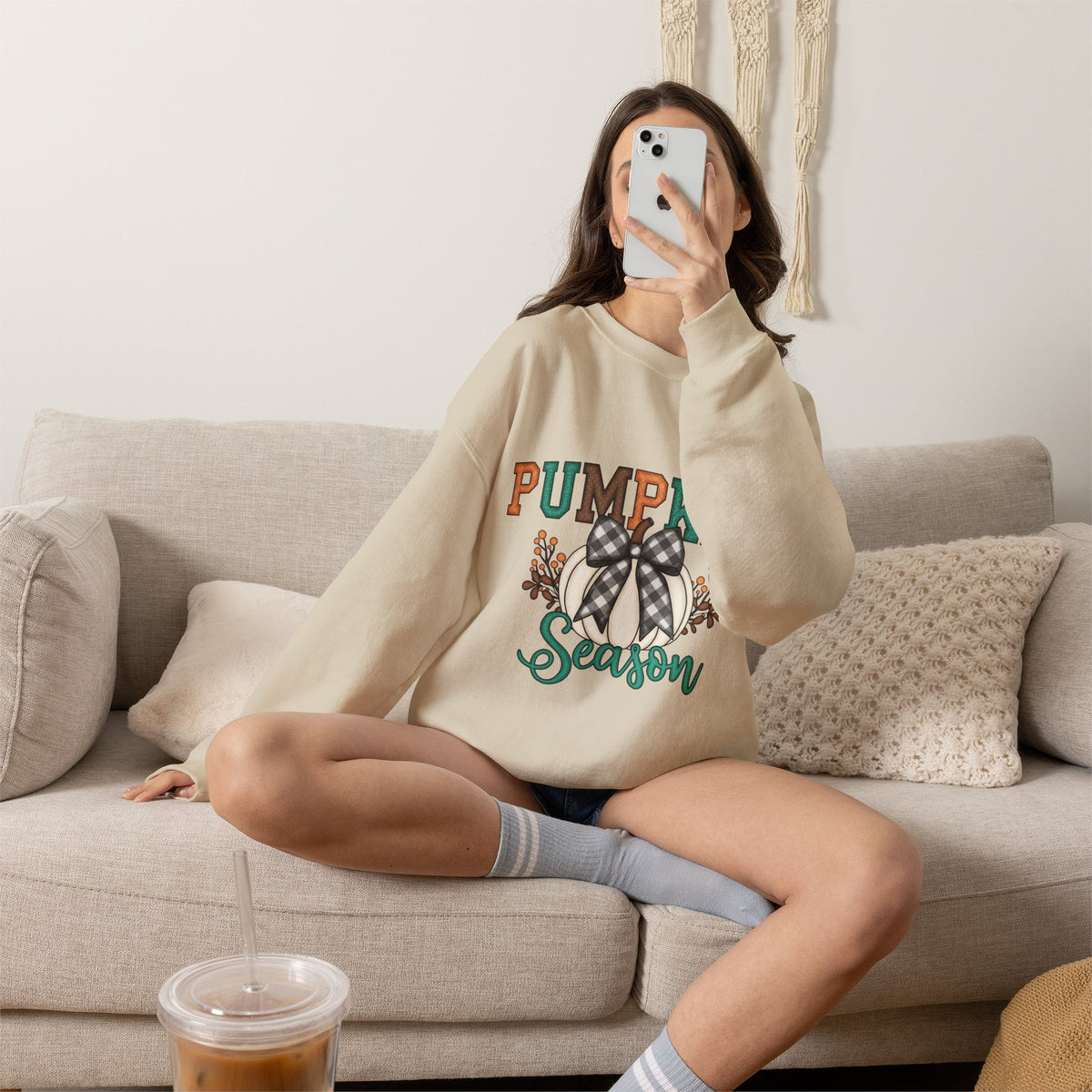 Pumpkin Season Fall Crewneck Sweatshirt