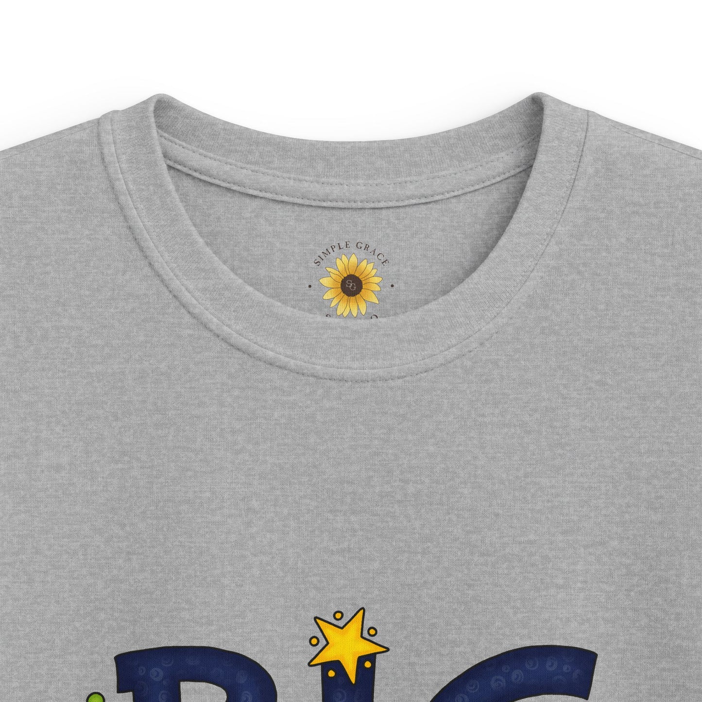 Big Brother Kids Tee — Blue Star Sibling Announcement Shirt