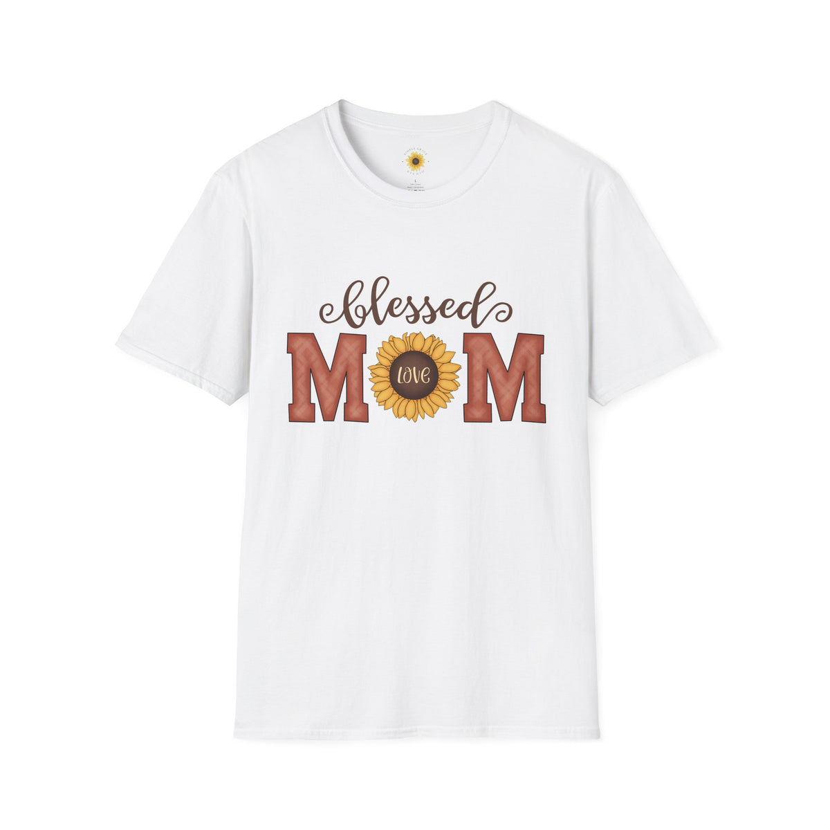 Mom T-Shirt — "Blessed Mom" Sunflower Love Graphic Tee