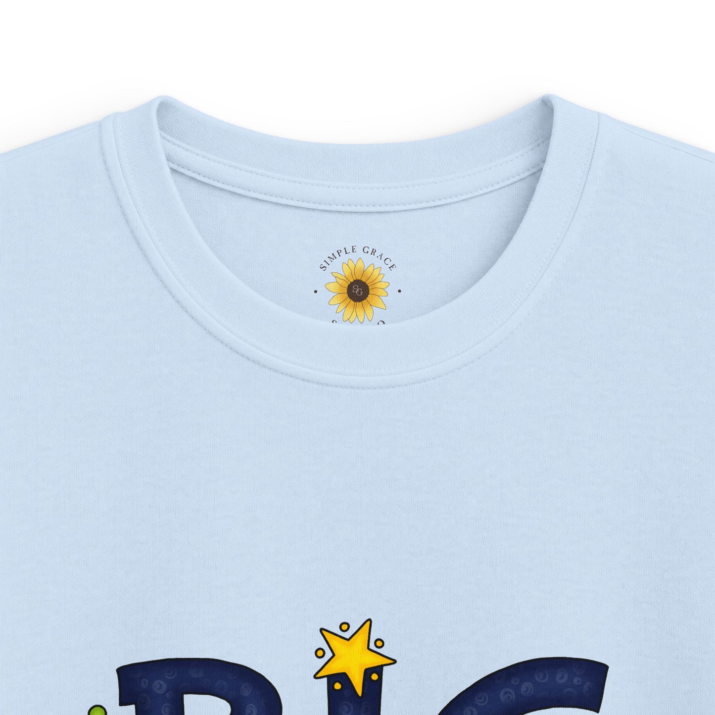 Big Brother Kids Tee — Blue Star Sibling Announcement Shirt