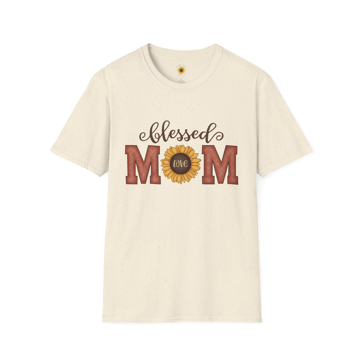 Mom T-Shirt — "Blessed Mom" Sunflower Love Graphic Tee