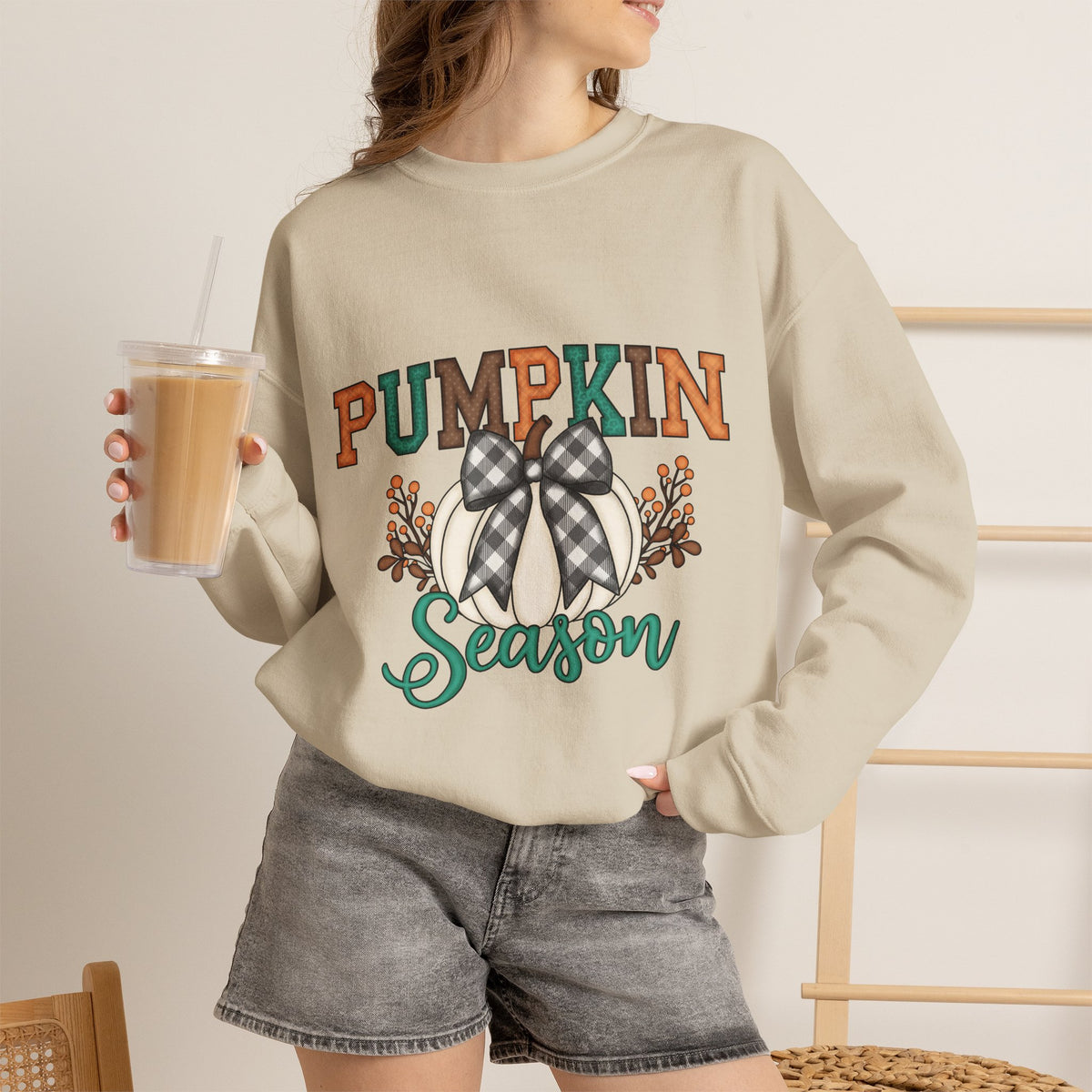 Pumpkin Season Fall Crewneck Sweatshirt