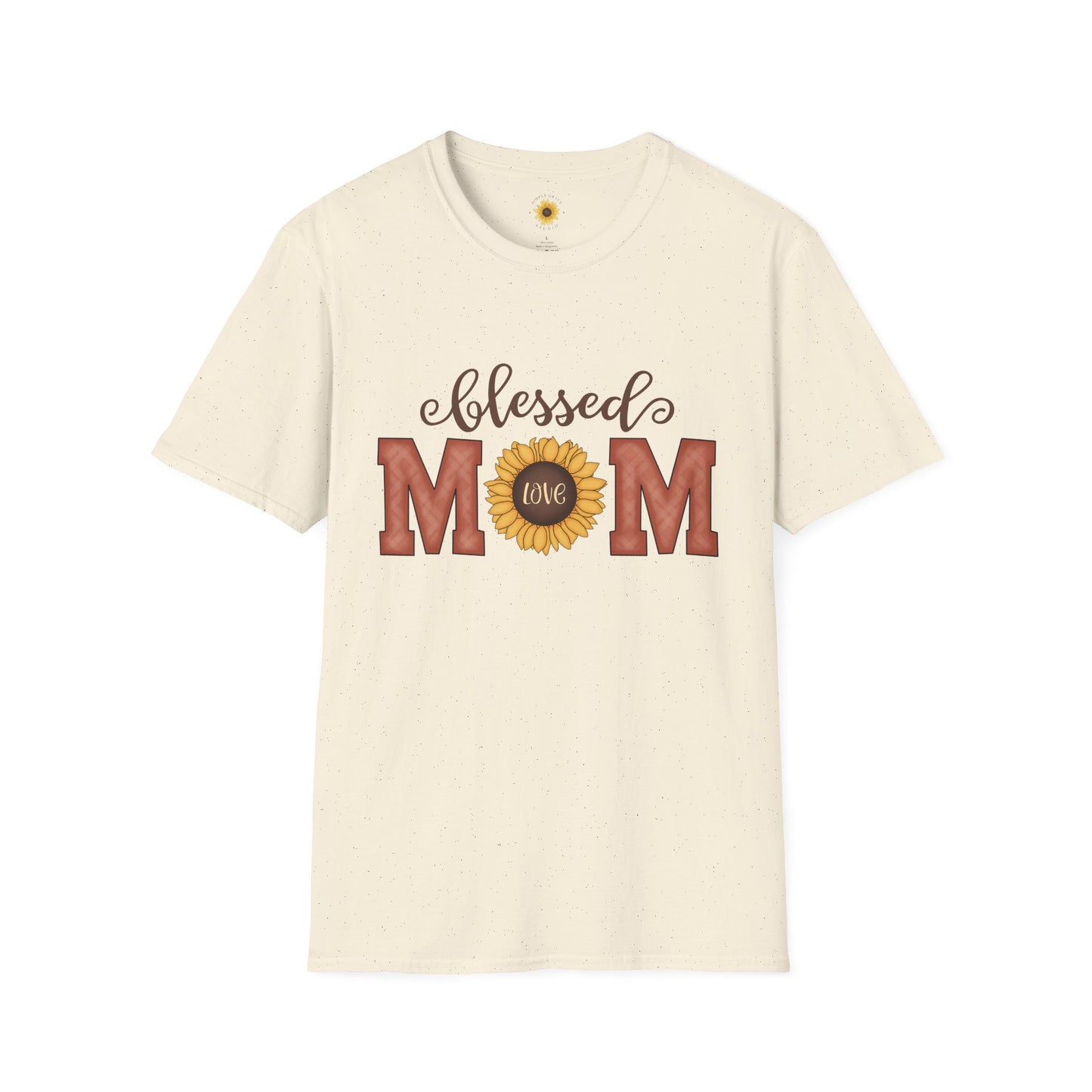 Mom T-Shirt — "Blessed Mom" Sunflower Love Graphic Tee