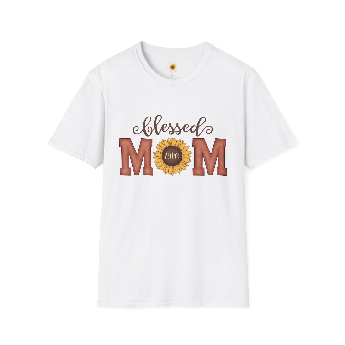 Mom T-Shirt — "Blessed Mom" Sunflower Love Graphic Tee