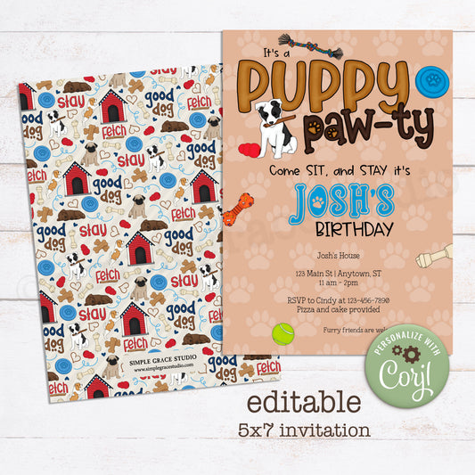 Puppy Party Invitation