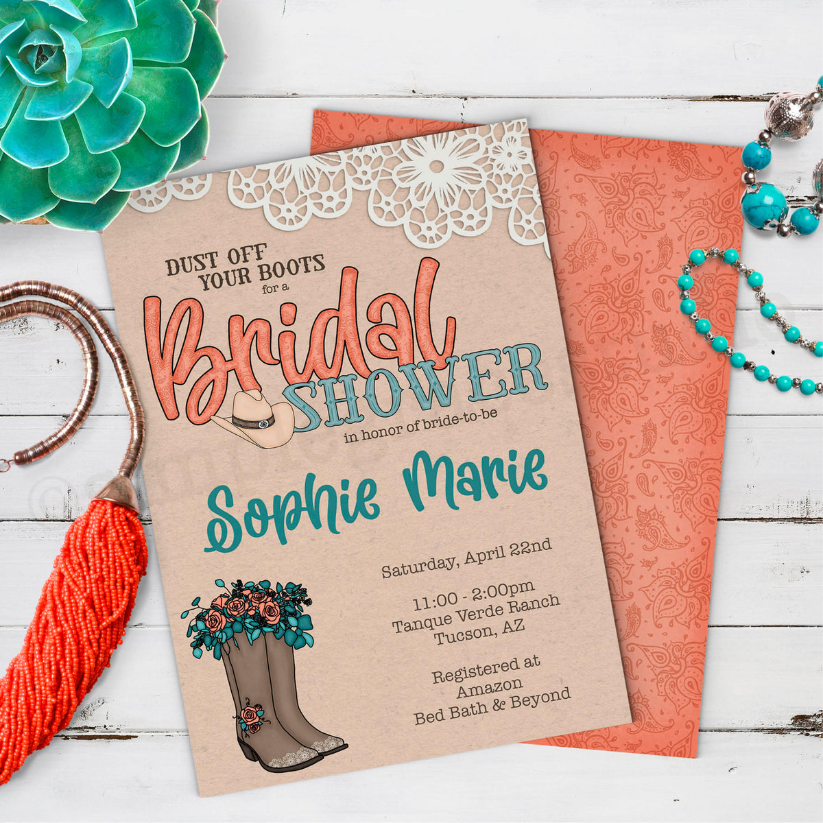 Western Bridal Shower Invitation