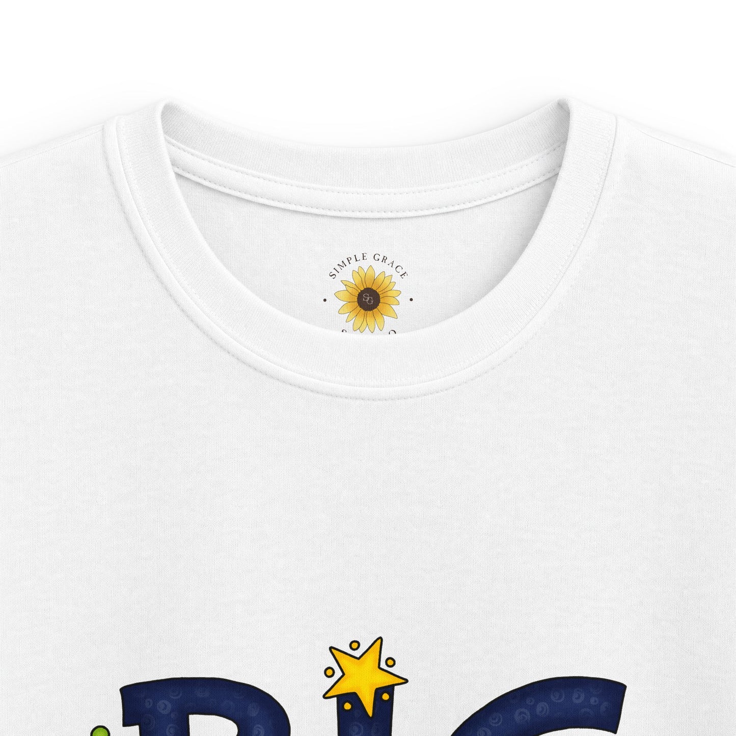 Big Brother Kids Tee — Blue Star Sibling Announcement Shirt