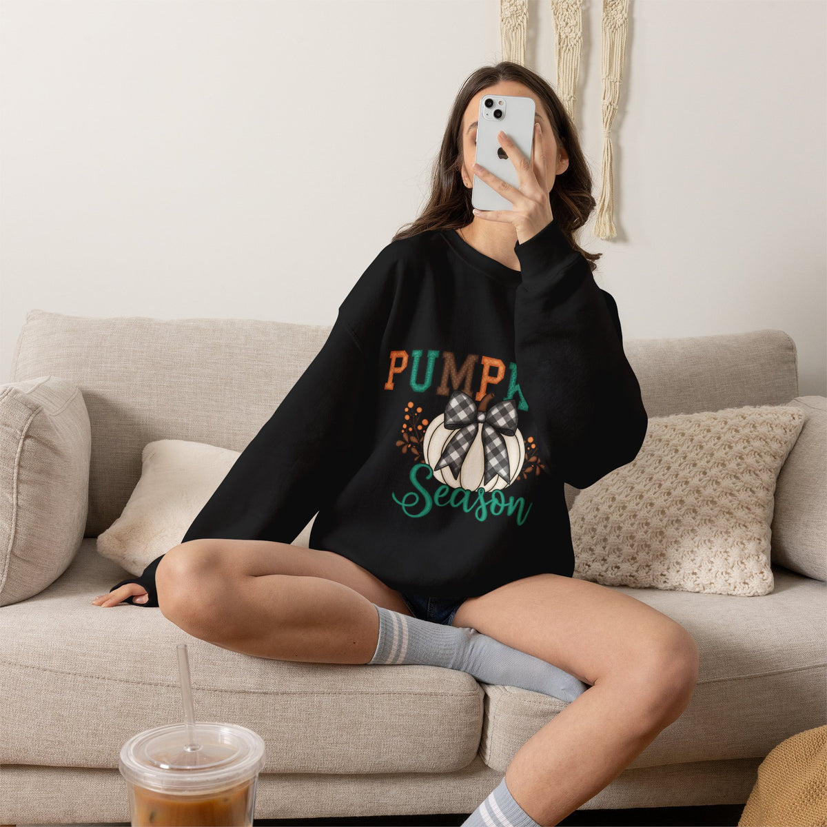 Pumpkin Season Fall Crewneck Sweatshirt