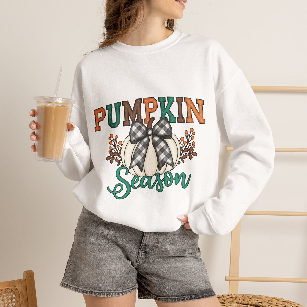 Pumpkin Season Fall Crewneck Sweatshirt
