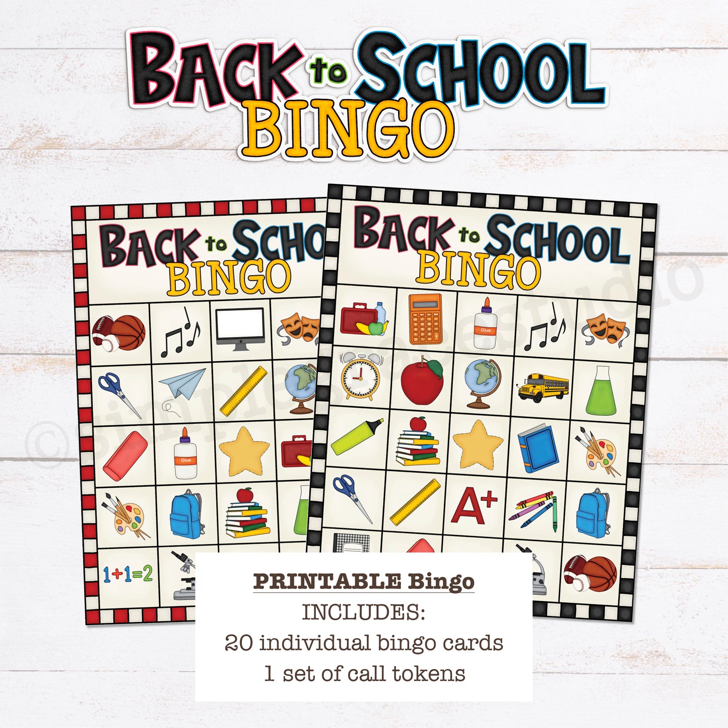 Back to School Bingo