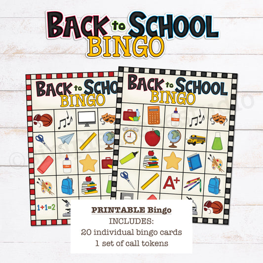 Back to School Bingo