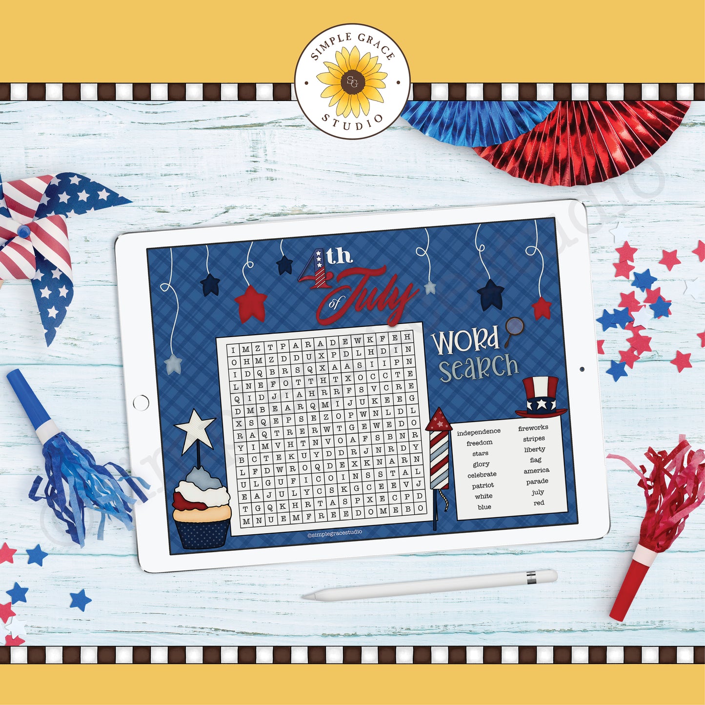 4th of July Word Search