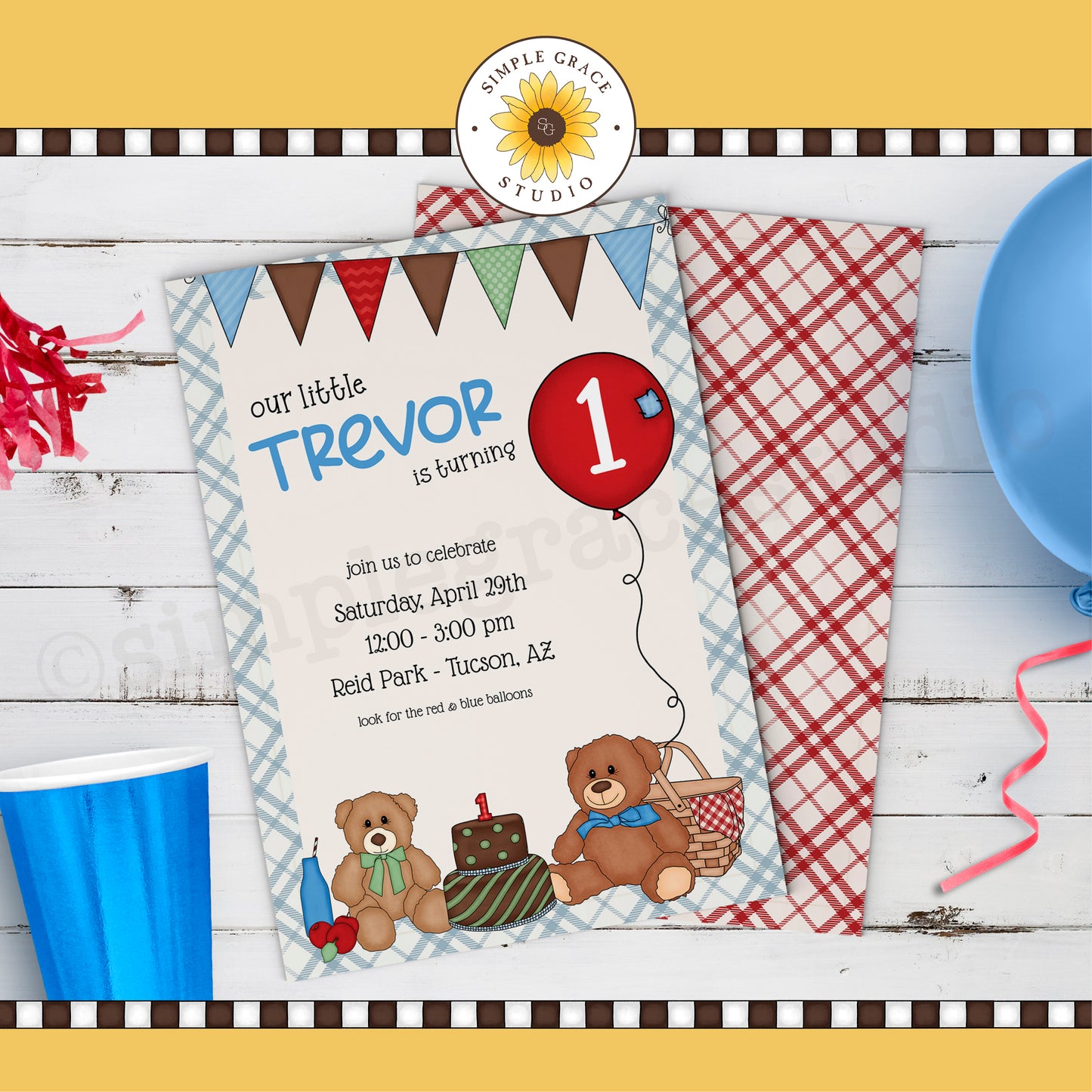 Teddy Bear Picnic Invitation