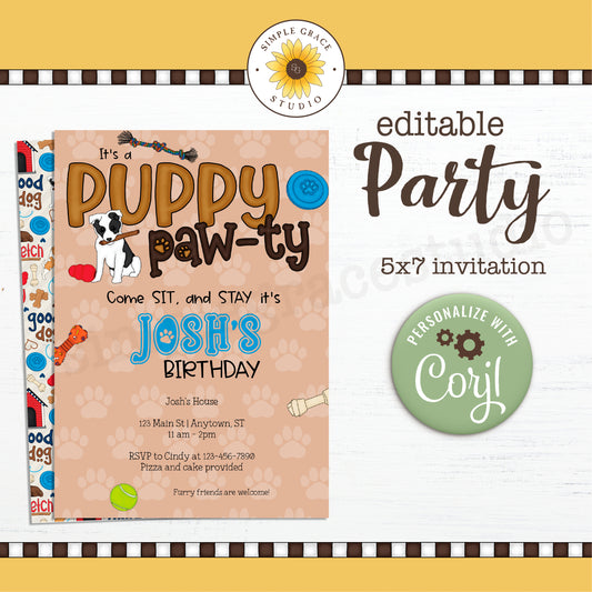 Puppy Party Invitation