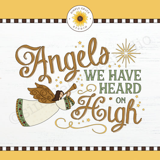 Angels on High Sublimation Clipart