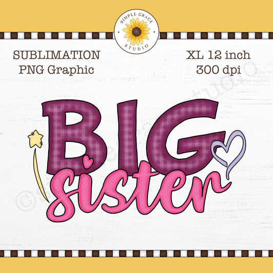 Big Sister Sublimation Clipart