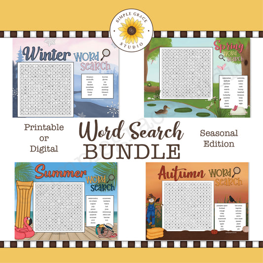 Seasonal Word Search Bundle