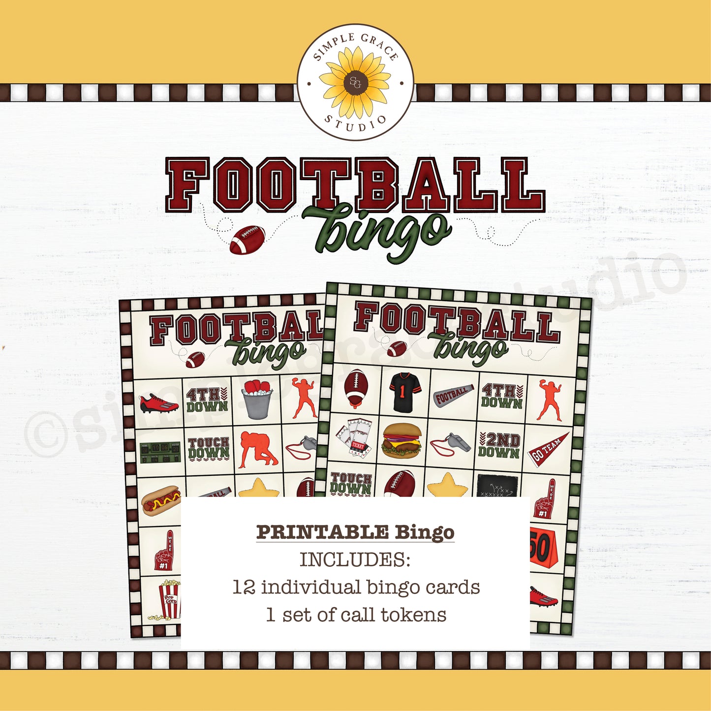 American Football Bingo