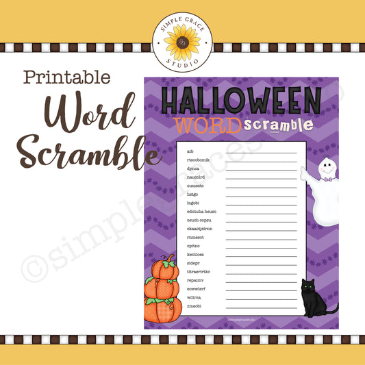 Halloween Word Scramble