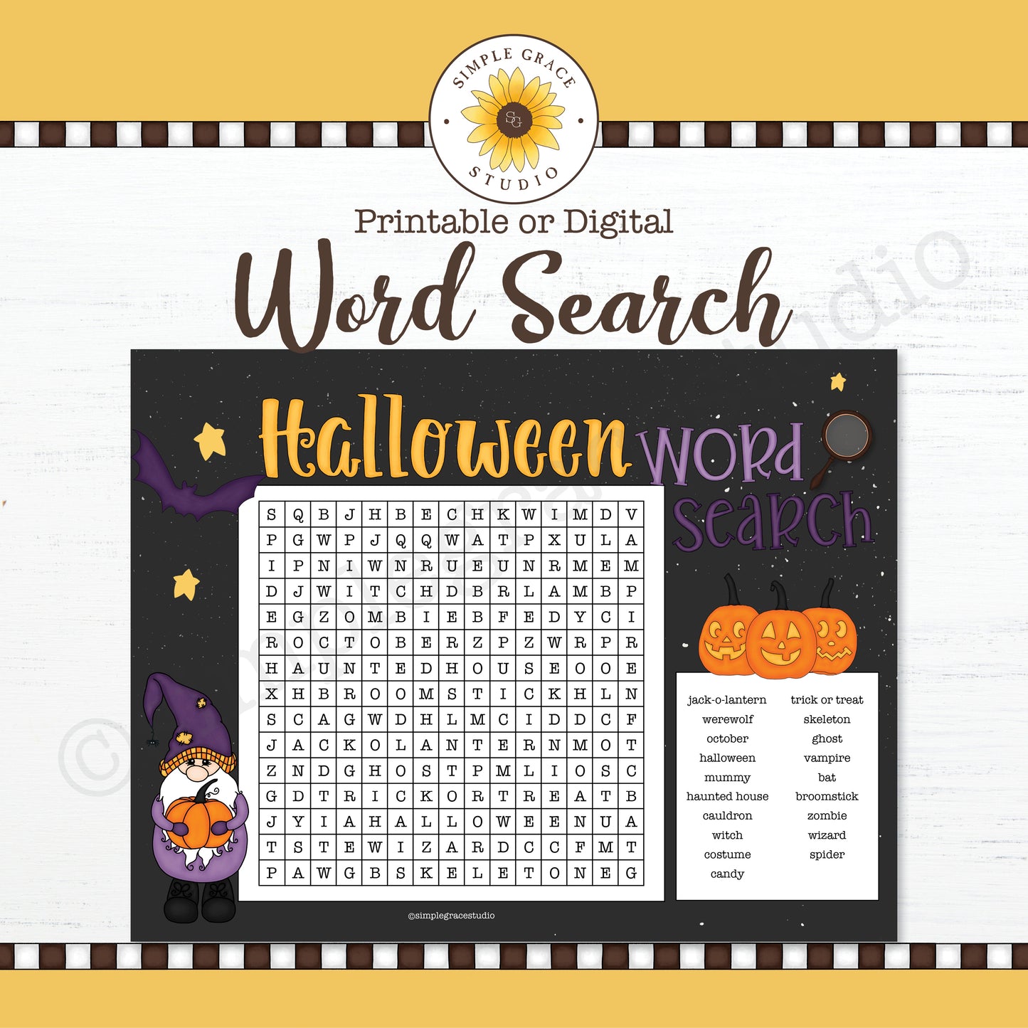 Halloween Word Search