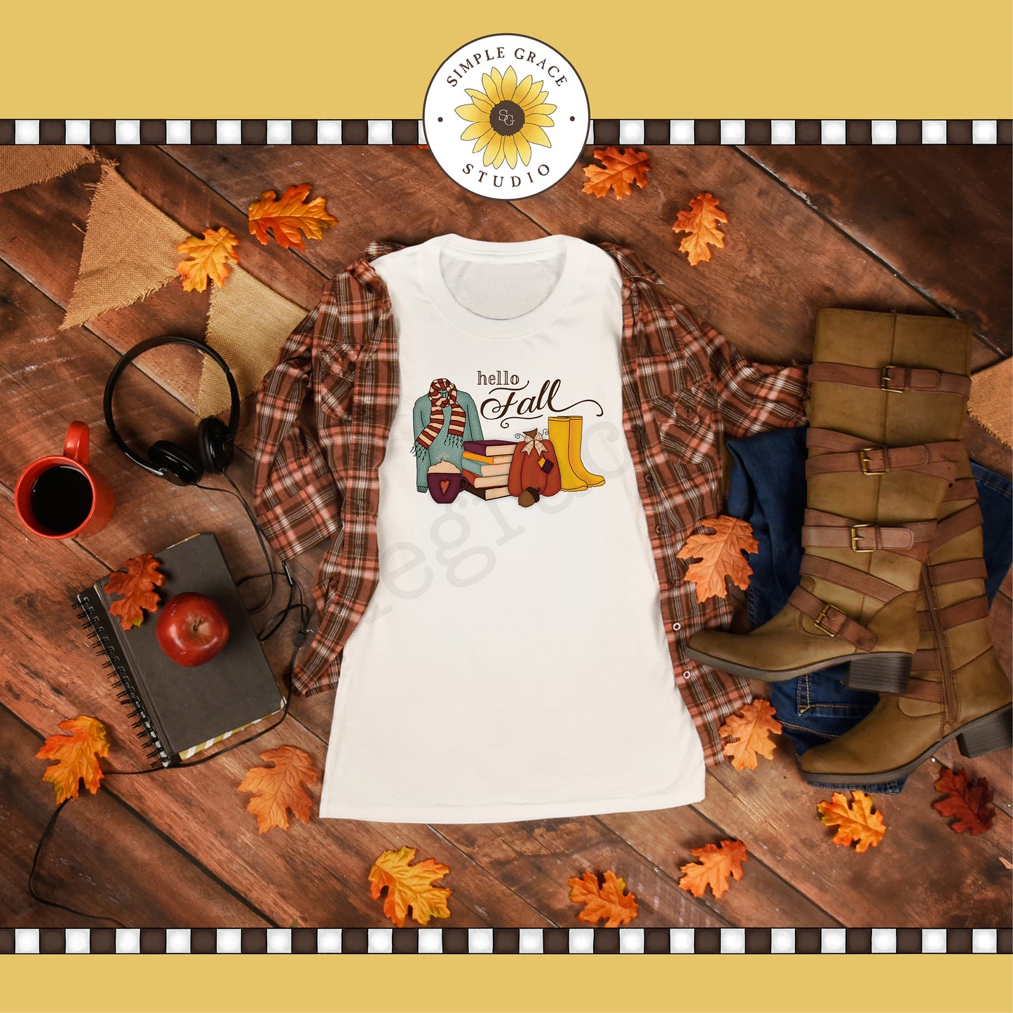 Hello Fall Sublimation Clipart